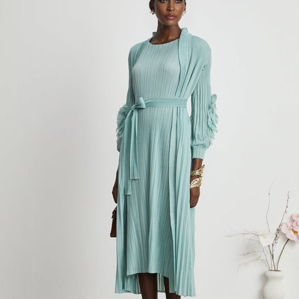 Cynthia Mint Green Dress Coat Set