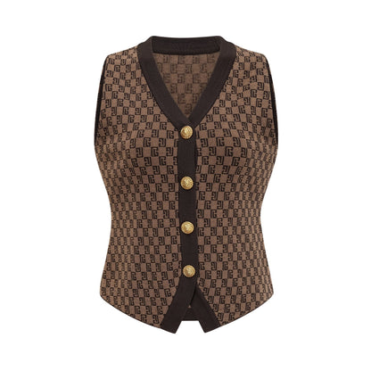 Cyrielle monogramjacquard top  trousers matching set