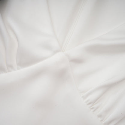Cyrielle ribbondetail puffsleeve maxi dress