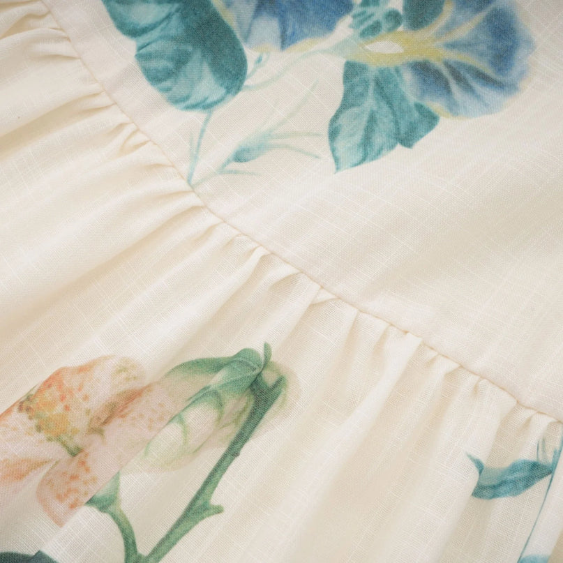 Cyrielle Vneck floralprint midi dress