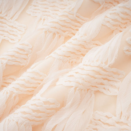 Dahlia White Interwoven Mini Dress with Crystal and Faux-Pearl Embellishments