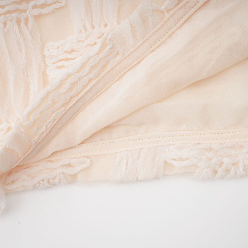 Dahlia White Mini Dress Interwoven Terylene Cotton Crystal Faux-Pearl Pleat Detailing Zip Fastening Round Neck Mini Length