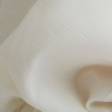Dakota Cream White Maxi Dress Terylene Fiber Ruffled Pleat Design Batwing Sleeves