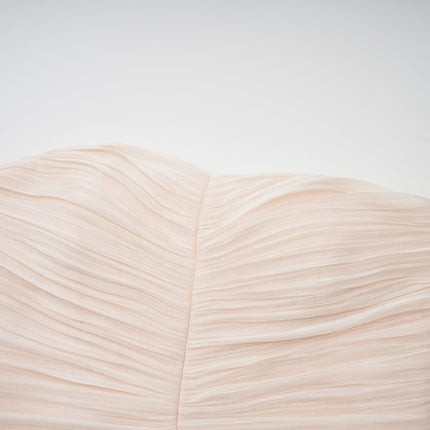 Dakota Maxi Dress Neutrals Glitter Pleated Ruffled Half Lining Rear Zip Fastening