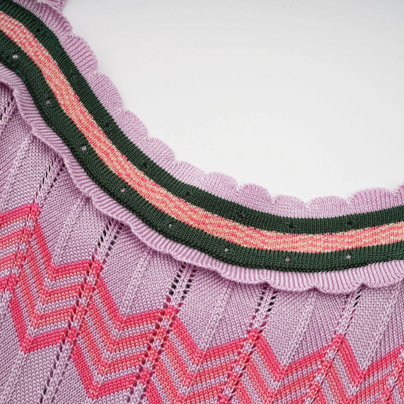 Daphné contrastcolor knitted midi dress