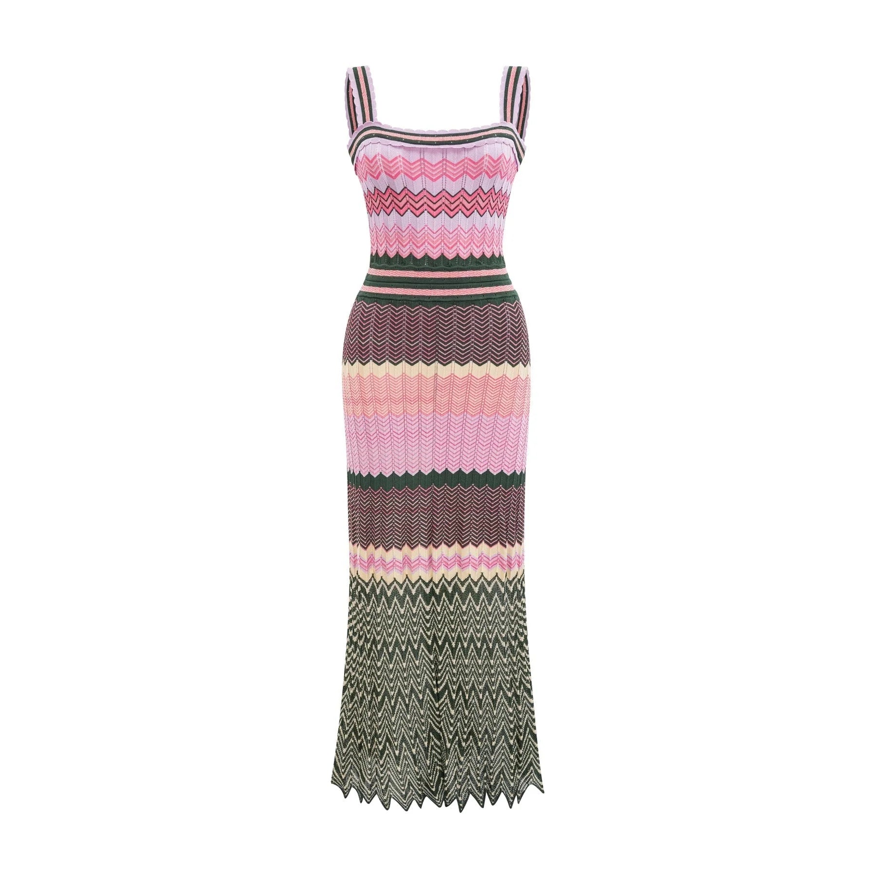 Daphné contrastcolor knitted midi dress