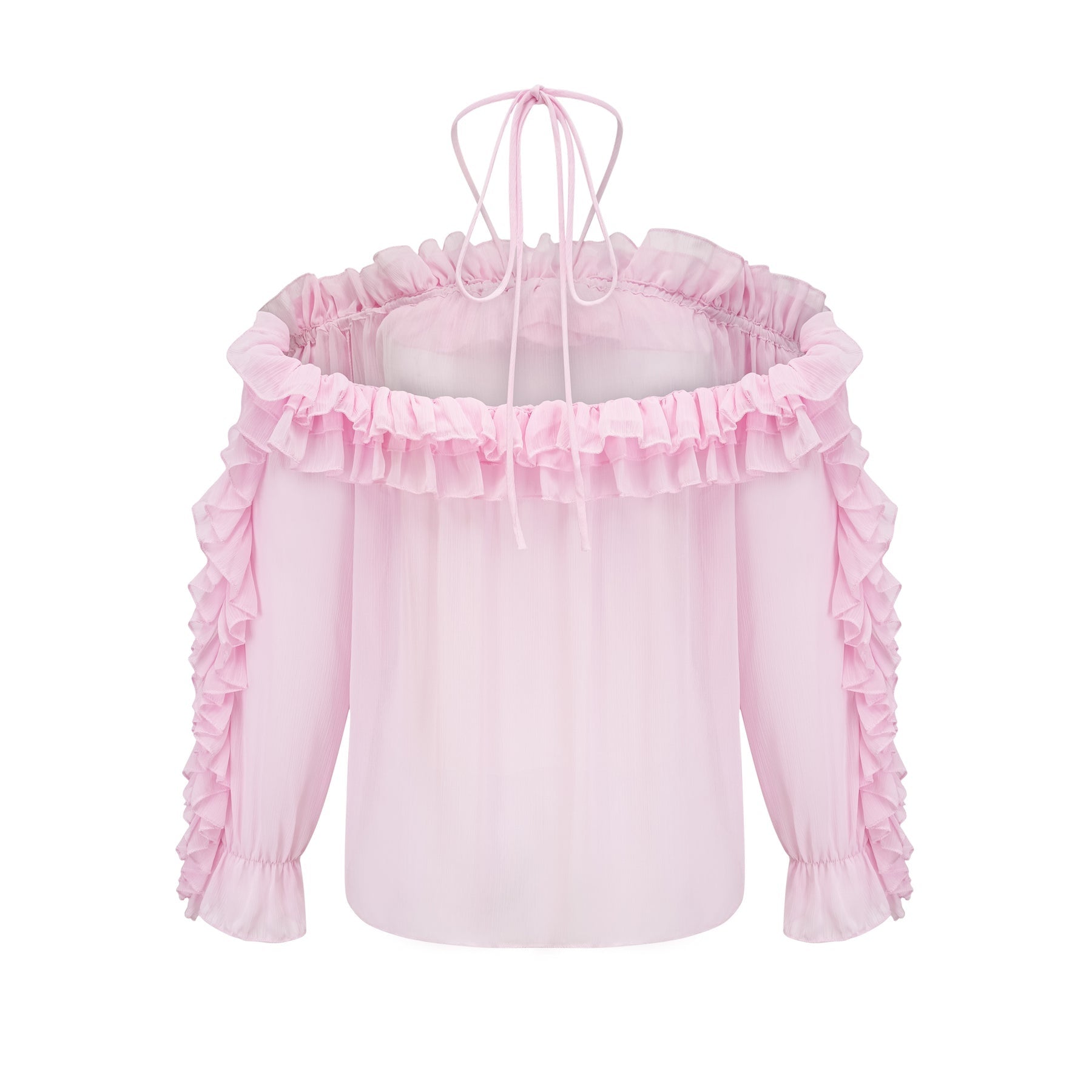 Darcy pink strapless semisheer top