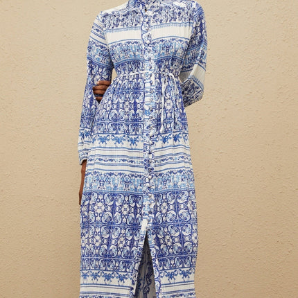 Daria Blue Paisley Cardigan Trousers Set