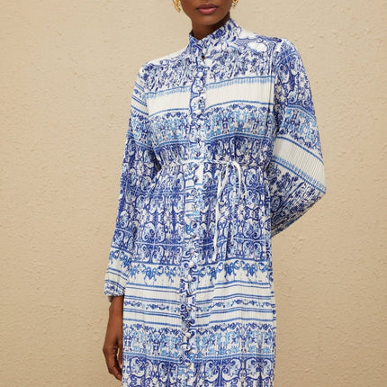 Daria Blue Paisley Cardigan Trousers Set