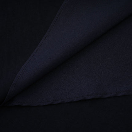 Dayana Blue Navy Tweed Satin Maxi Dress with Crystal Buttons and Peplum Waist