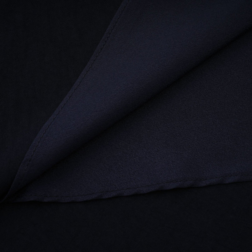 Dayana Blue Navy Tweed Satin Maxi Dress with Crystal Buttons and Peplum Waist
