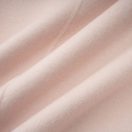 Dayana Pink Wool Coat with Faux Fur Detailing Crystal Buttons Patch Pockets Mock Neck Long Sleeves Diagonal Placket Front Button Fastening Fox Fur Environmentally-Friendly Farms Luxury Glamour Elegance