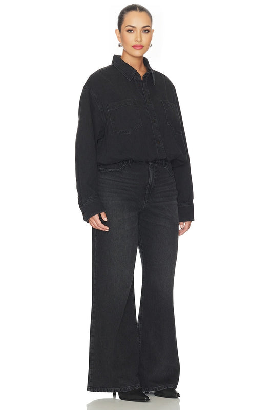 Denim Shirt Jumpsuit Good American