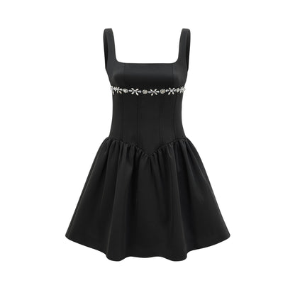 Delia embellished flared dress