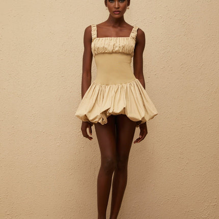 Delilah Mini Dress in Neutrals colorway