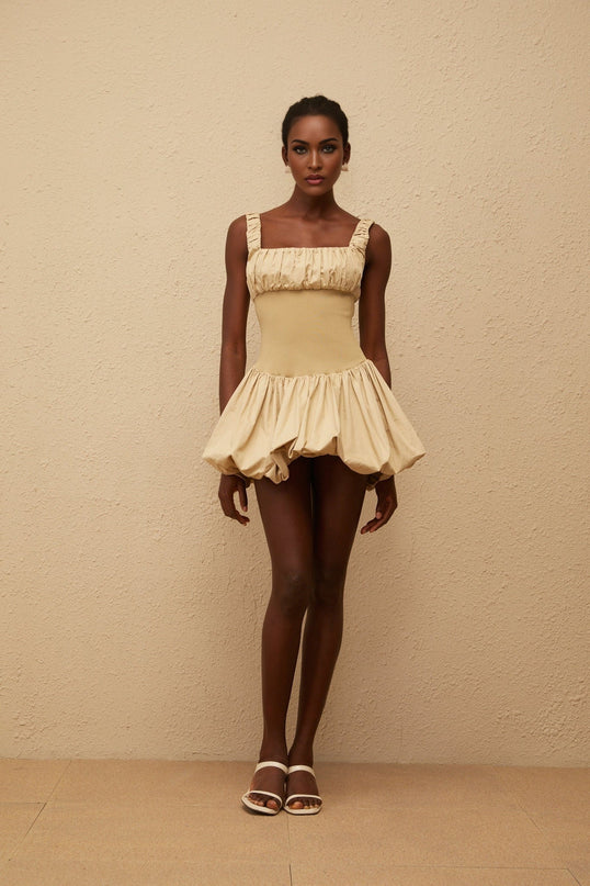 Delilah Mini Dress in Neutrals colorway