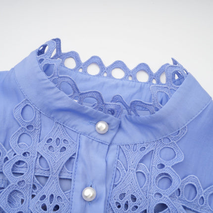 Delizia Blue Mini Dress with Cut-Out Details and Belted Waist in 100% Acetate Fiber