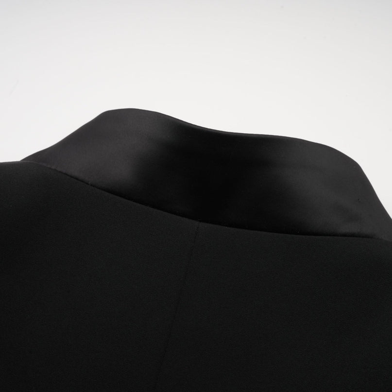 Delphine black embellished jacket  trousers matching set