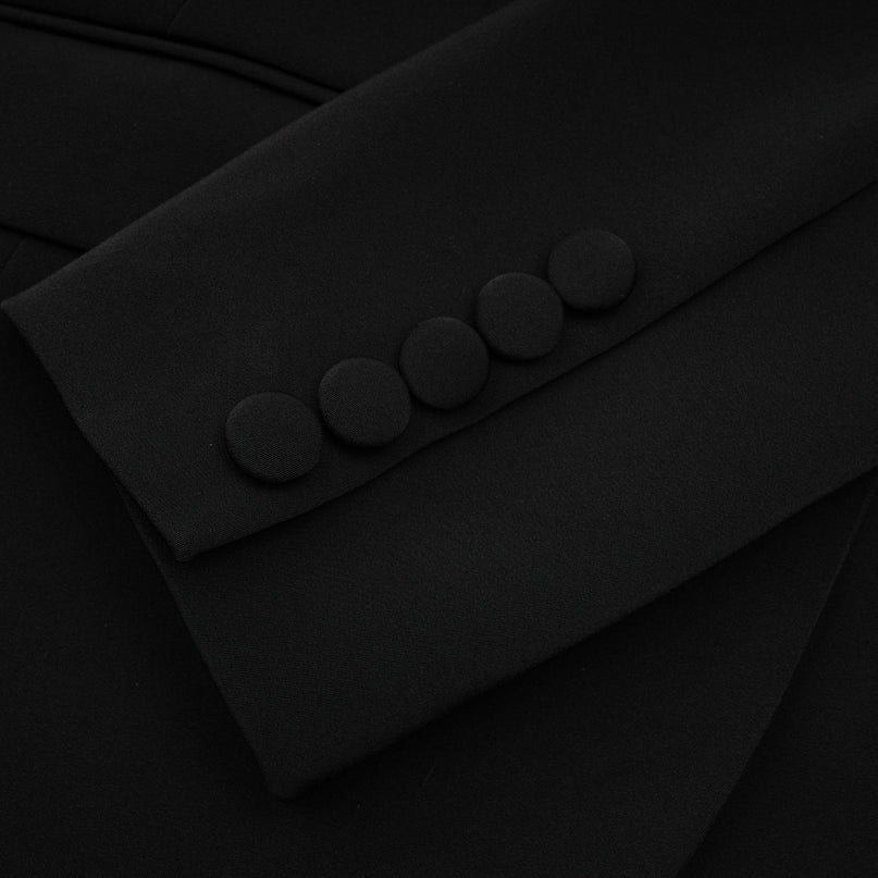 Delphine black embellished jacket  trousers matching set