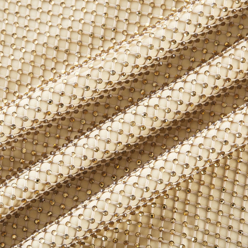 Delphine crystalembellished gold midi dress