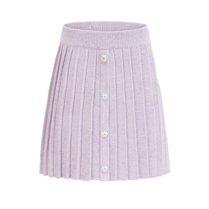 Denise Purple Sequin Glam Set Jacket Skirt Ensemble