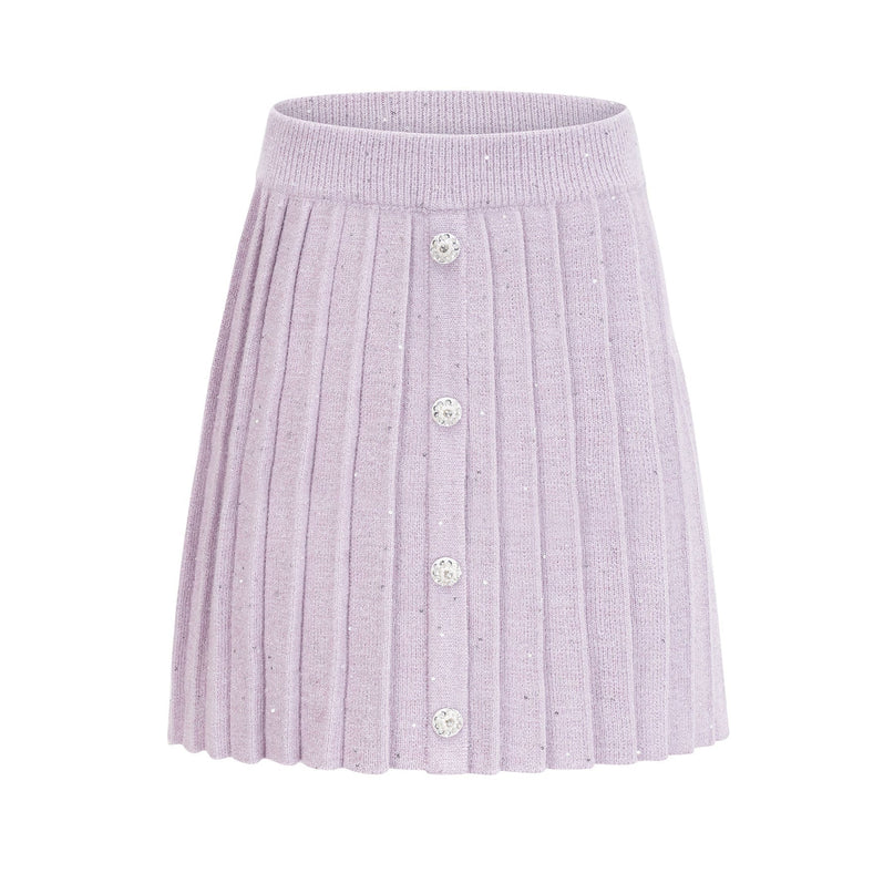 Denise Purple Sequin Glam Set Jacket Skirt Ensemble