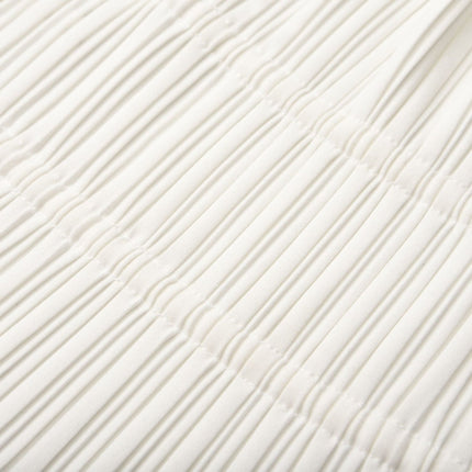 Denise White Fully Pleated High-rise Maxi Skirt