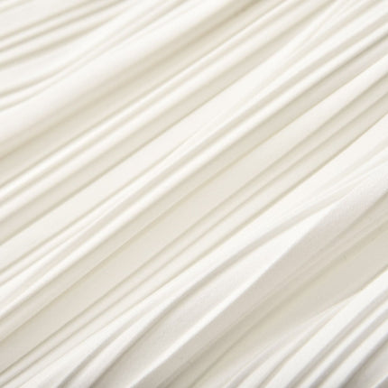 Denise White Fully Pleated High-rise Maxi Skirt