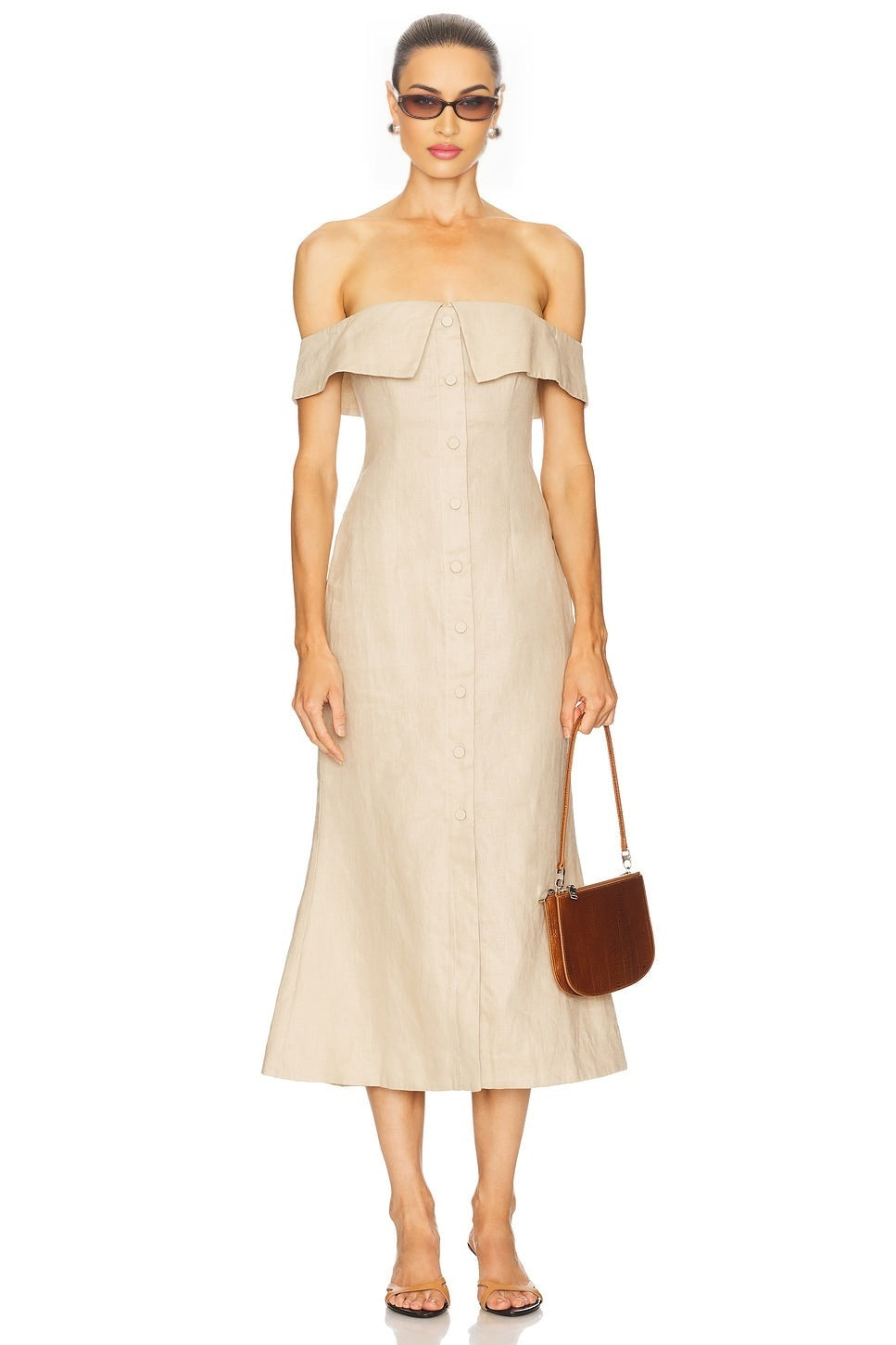 Harlow Linen Midi Dress Camila Coelho