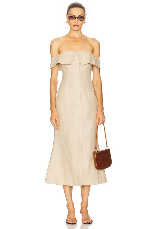 Harlow Linen Midi Dress Camila Coelho