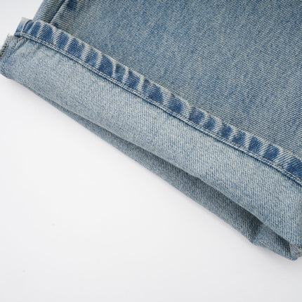 Diana Light Blue Denim Jeans with Strap Detailing and Whiskering Effect