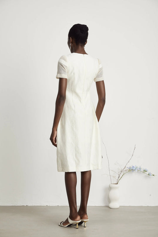 Diane floral embroidered openwork midi dress