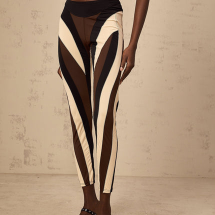 Diane Multicolor High Waisted Panel Leggings