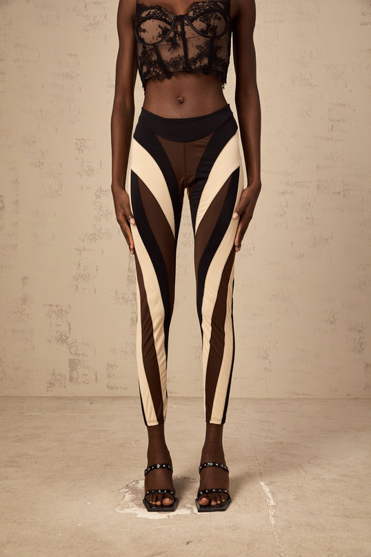 Diane Multicolor High-waisted Panel Leggings