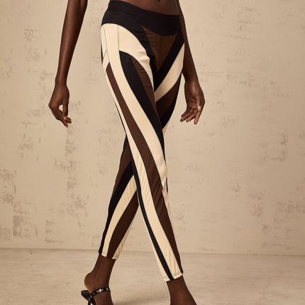 Diane Multicolor High-waisted Panel Leggings
