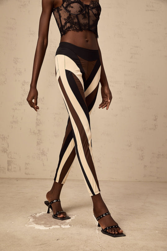 Diane Multicolor High-waisted Panel Leggings