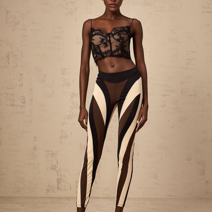 Diane Multicolor High-waisted Panel Leggings