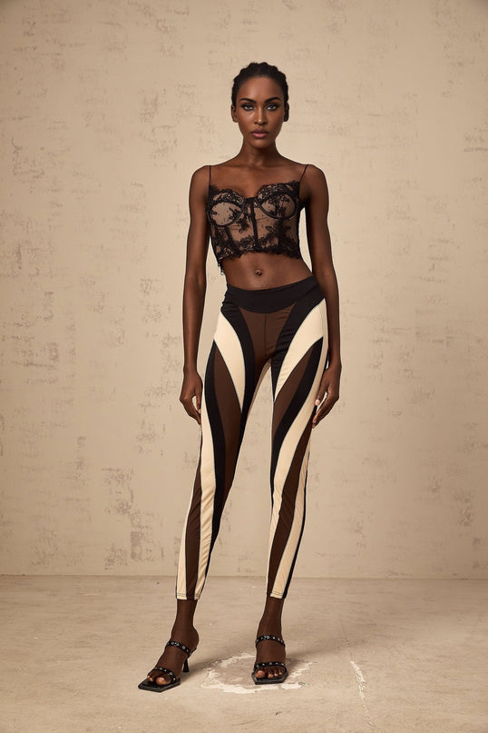 Diane Multicolor High-waisted Panel Leggings