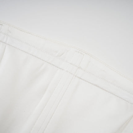 Diletta White Maxi Dress with Ruffled-cut Trim and Pleated Design