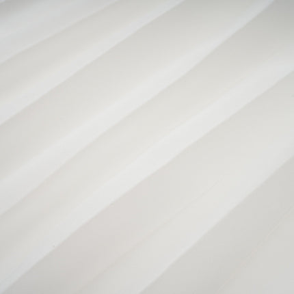 Diletta White Maxi Dress with Ruffled-Cut Trim and Pleated Design