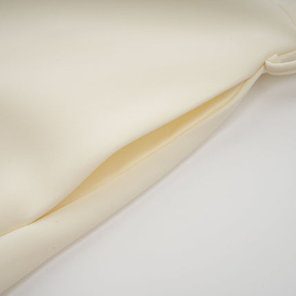 Domenica Midi Dress Neutrals Floral Appliqué Bead Embellishment Round Neck Short Sleeves Flared Skirt Calf Length Belt Loops Rear Zip Fastening 100% Terylene Fiber Timeless Beauty Modern Luxury