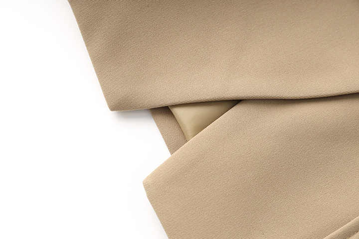 Double - Breasted Tailored Jacket with Unique Belt - Beige