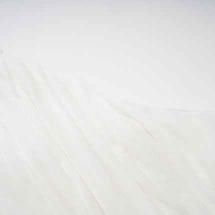 Dulcie White Asymmetrical Ruched Matching Set
