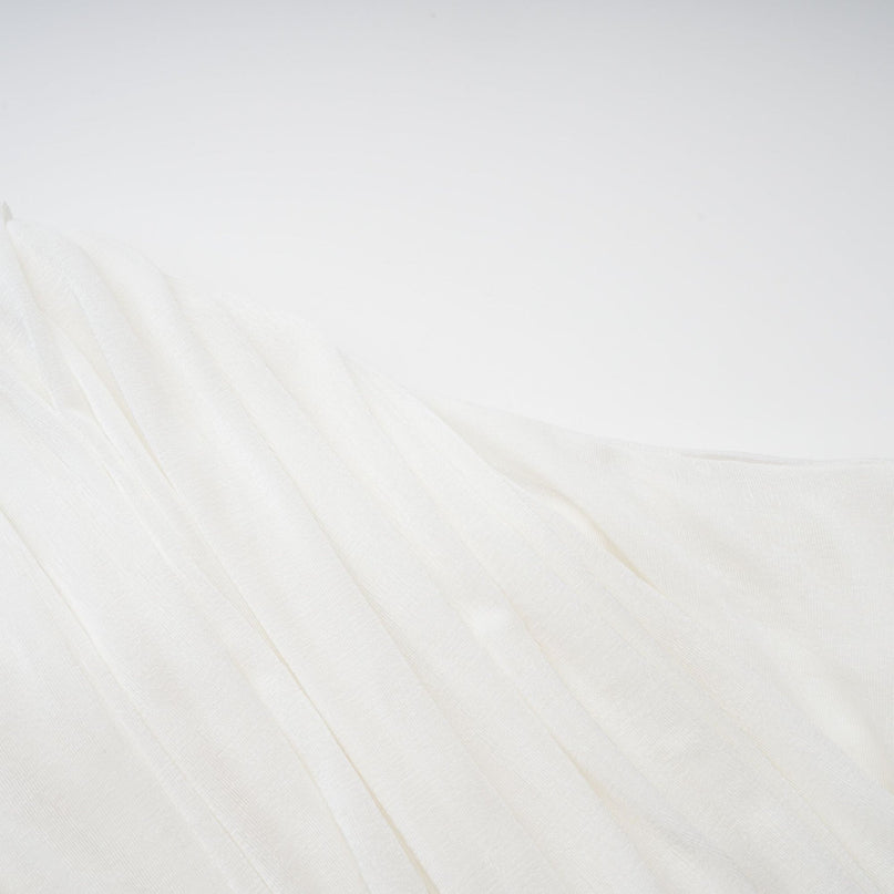 Dulcie White Asymmetrical Ruched Matching Set