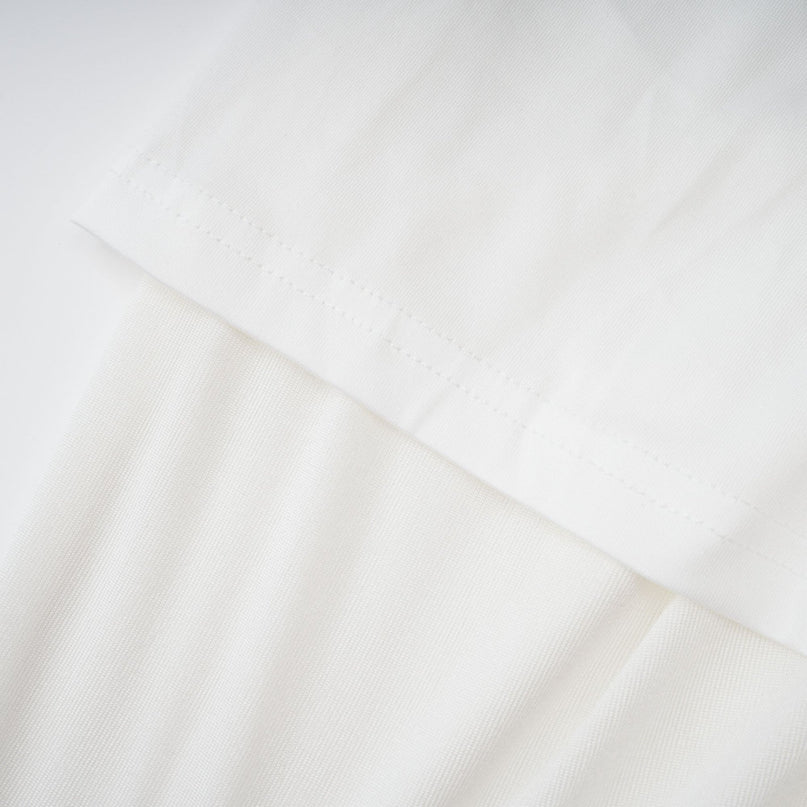 Dulcie White Asymmetrical Ruched Matching Set