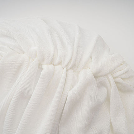 Dulcie White Asymmetrical Ruched Matching Set