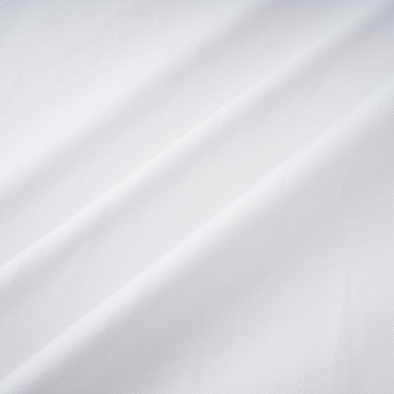 Dulcie white frontslit shirred shirt dress