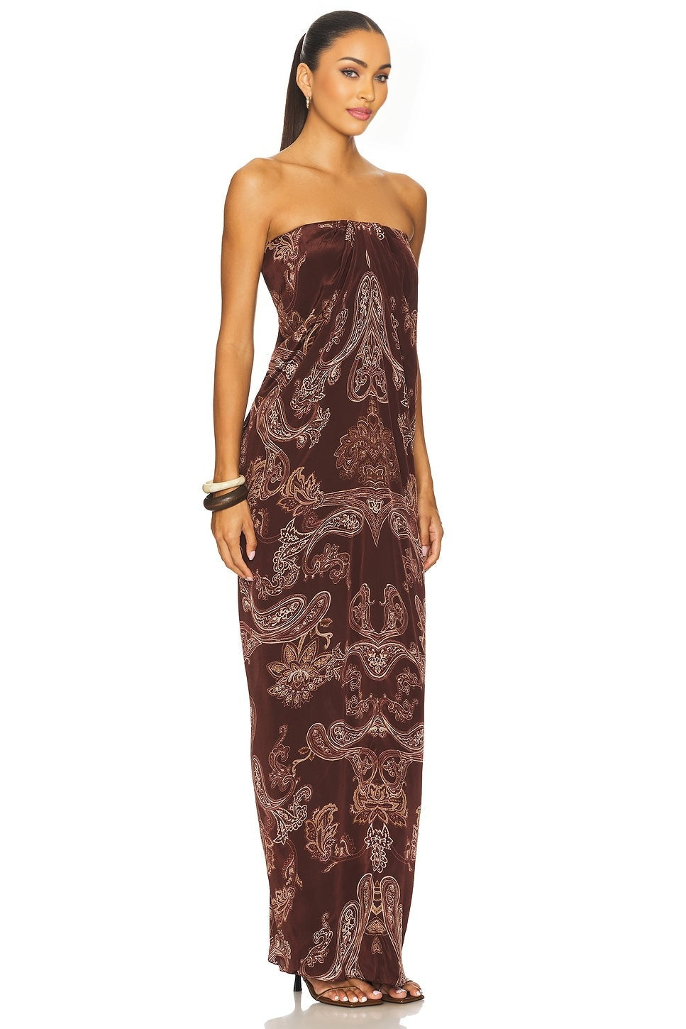 Off Shoulder Maxi Dress ROCOCO SAND
