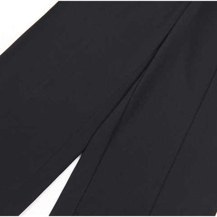 Eden Black High Waisted Wide Leg Pants with Gold Button Detailing