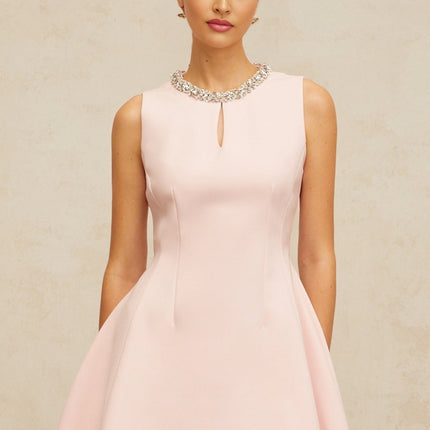 Eden Pink Sequin Embellished Mini Dress with Cut-Out Detailing